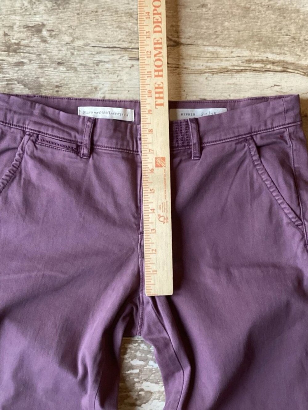Pilcro And The Letterpress Hyphen Pants Plum Cotton Stretch Women’s 28 - Picture 5 of 8